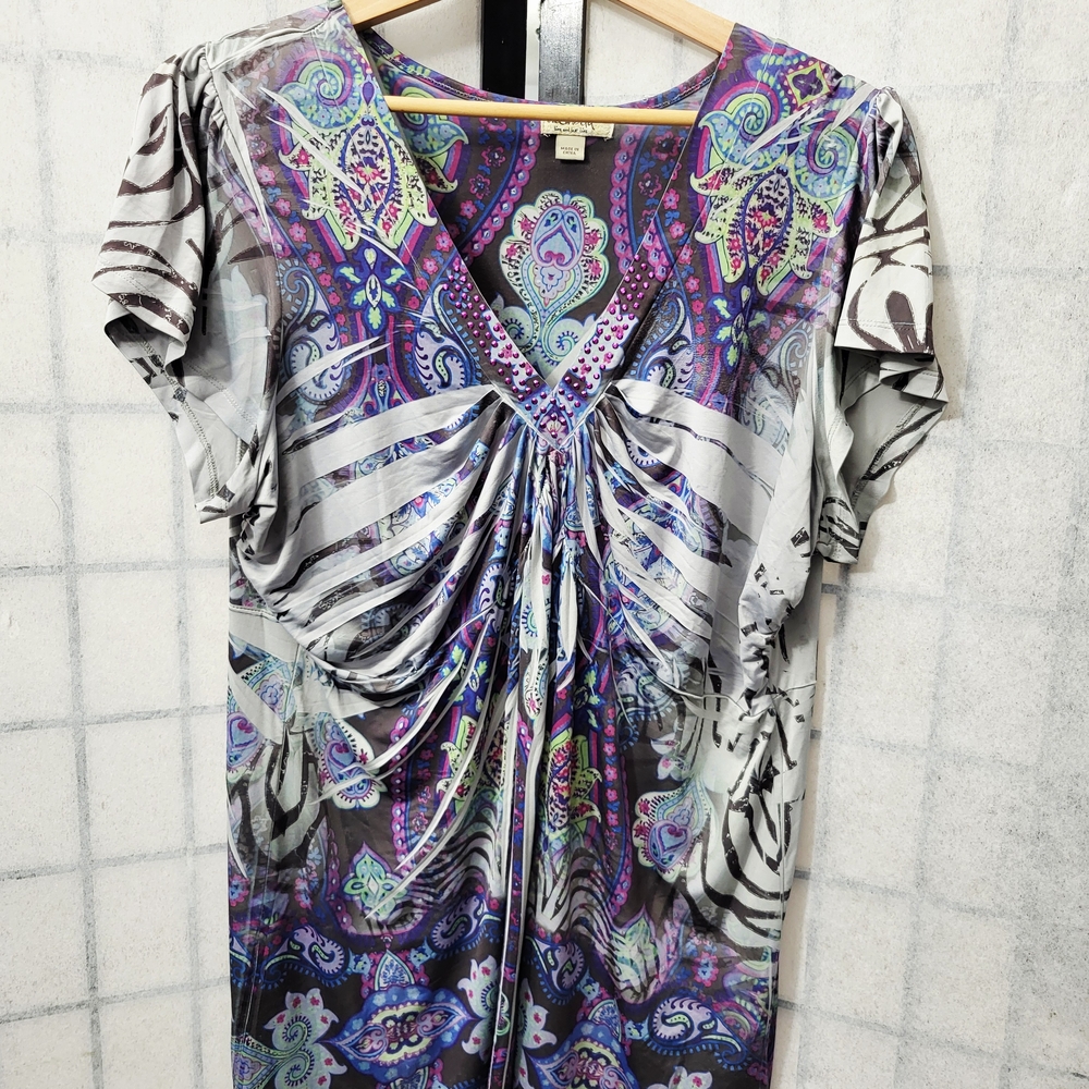 Colorful Paisley Print Women's Top